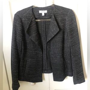 Nine West Black Shimmer Glitter Blazer Jacket
